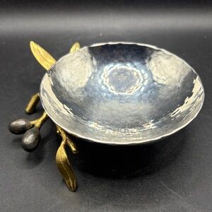 Michael Aram Olive Branch Catch All Dish Nut Bowl Trinket Dish Jewelry Dish